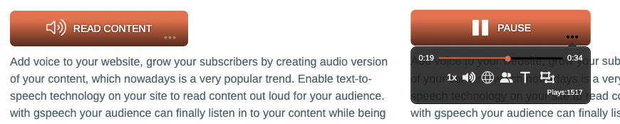 gspeech wordpress text to speech button widget